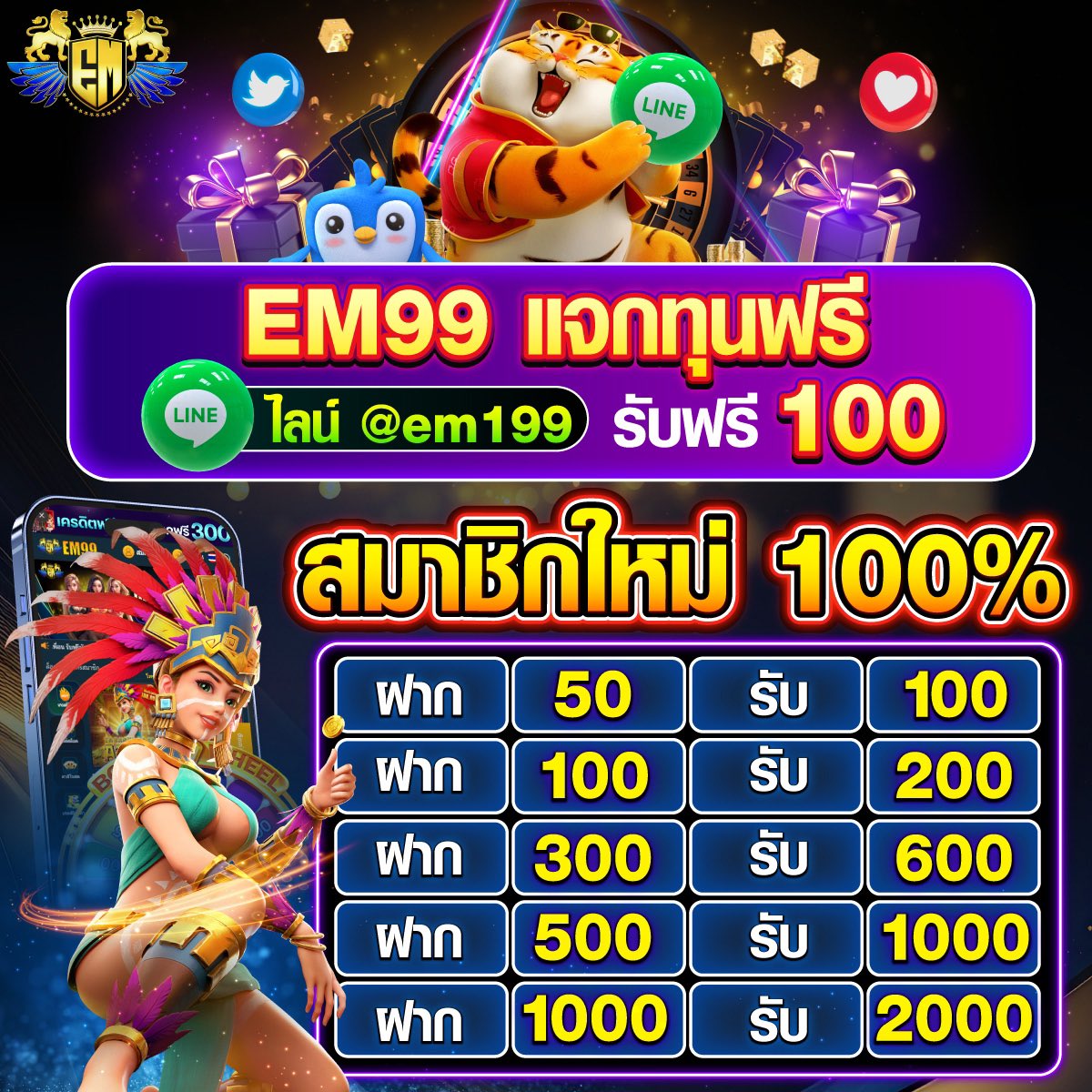 50รับ100 ฝากถอนง่าย ไม่มีลิมิต พร้อมลุ้นรางวัลใหญ่ทุกวัน